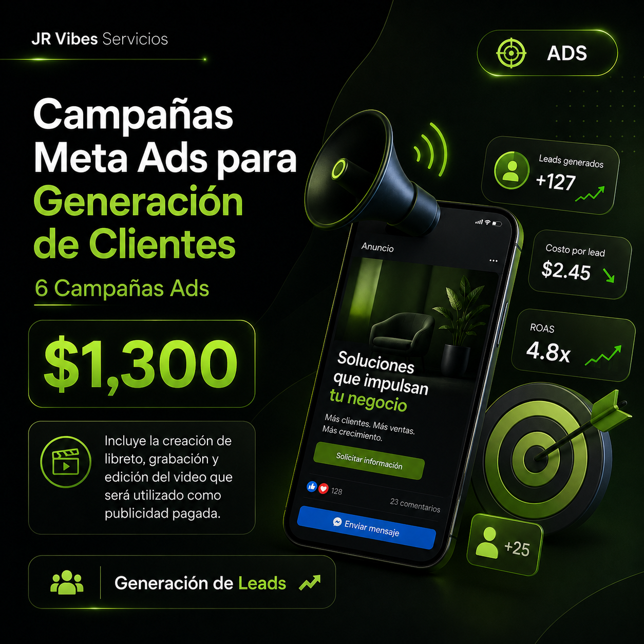 Campañas Meta Ads para Generación de Clientes - 6 Campañas Ads