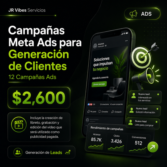 Campañas Meta Ads para Generación de Clientes - 12 Campañas Ads