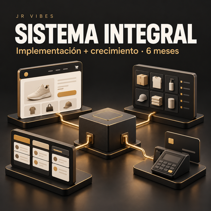 JR Vibes Sistema Integral - Implementación + Crecimiento 6 Meses — portada JR Vibes en negro y dorado